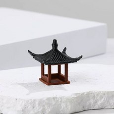 분재 건물 조경 미니어처 높이 3.0cm 수조 단층 조경용품 원형 정자 미니어처소품 정자, AA. 3.5CM 단층 사각정