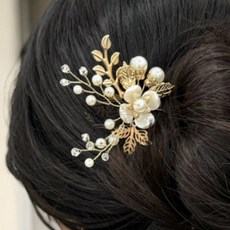 가온로그 혼주뒤꽃이 U자비녀 골드 한복머리장신구