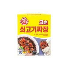 오뚜기 3분 쇠고기 짜장, 4개, 200g