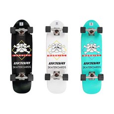 언노운 28.5인치 도그 크루저 크루져 보드 스케이트보드, 화이트, 1개