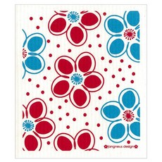 난카이통상 jangneus design 스폰지 크로스 플라워 B RE/BL 0123-005