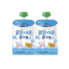 아이얌 아이사랑 맑은이온 유기농 주스, 100ml, 2개, 배 + 사과 + 백포도 혼합 이온음료맛