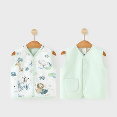 DFMEI 兩面穿嬰兒馬甲春秋寶寶背心新生兒小馬甲秋冬雙層男女兒童坎肩軟