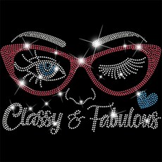 1개 유리 핫픽스 라인스톤 다리미 부착형 아플리케 의상 액세서리 (옷 가방 바지 안경용) 297x210mm, 혼합색