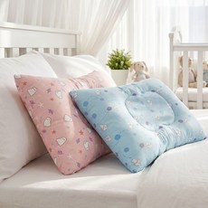 100%국산 빨아쓰는 베개 목편한 어린이 주니어 항균 거북목 경추 캐릭터 베게, 인디핑크, 1개