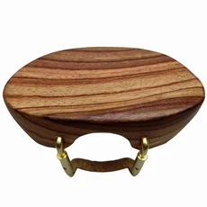 4/4 3/4 1/2 1/4 바이올린 턱받침 장착 클램프 바이올린 턱받침 골드 메탈 브래킷 나사 코르크 로즈우드/에, 12 Violin chinrest 8