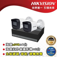 海康eDVR 紅外線攝影機套裝優惠組 免另購硬碟 eSSD儲存技術 運轉靜音 小巧好收納 省電高效能, 1個