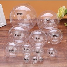 透明球 壓剋力球 塑膠球 空心圓球 塑膠透明球 喜糖盒球 摸彩球 空心球 吊飾球 聖誕球 盆栽球 扭蛋球 金莎球 扭蛋殼, 透明球4CM（5個球）