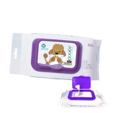 【3隻貓】臭味滾寵物濕紙巾 狗狗濕紙巾 貓咪濕紙巾 除臭抗菌濕紙巾, 1個, 狗狗單包50抽｜1入