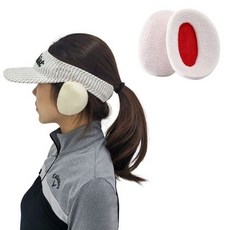 방한용품 방한 겨울용품 귀마개-화이트 이중층단열, M