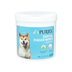 Purry沛立潔 寵物珍珠紋潔齒指套布50入 狗牙膏 貓牙膏 口腔清潔, 1個, 犬用珍珠紋潔齒指套布 50入, 1個裝