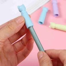 고양이 모양 연필 캡 지우개 세트 10개입 연필끝캡