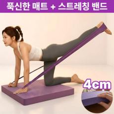 포에트 실내 홈트 두꺼운 운동매트, 1세트, 퍼플