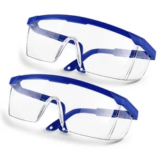 오토바이 방풍 방진 고글 눈 보호 실험실 작업 안전 안경 사이클링 1 개 2 4 개, 02 Blue 2Pcs