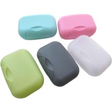 플라스틱 비누 케이스 홀더 용기 5팩 휴대용 여행용 상자 식기 정리함 욕실 홈 야외 하이킹 캠핑용