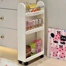 Alemon 이동식 3단 틈새선반, 흰색