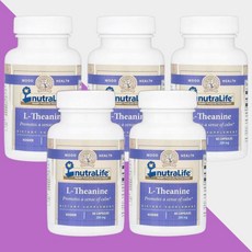 뉴트라라이프 엘 테아닌 200mg 60캡슐 L Theanine 5개