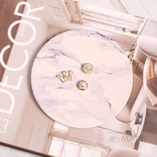 프로사부작 세라믹컵받침 촬영소품 카페데코 대리석 코르크 석고방향제받침 석고방향제재료