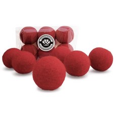 Earthtone Solutions 양모 고양이 장난감 - 작은 애완 동물 가져오기 및 놀이를 위한 펠트 고양이 장난감 공 - 고양이와 새끼 고양이를 위한 친환경 조용한 울 볼, 레드