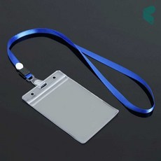 명찰케이스 PVC 이름표 50p세트 블루 가슴명찰 행사용 이름표 커머스픽301
