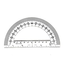 Hand2mind 투명 플라스틱 교실용 학생 수학 각도기 세트 (100개 팩), Hand2mind 투명, 플라스틱, 교실용 학생 수학