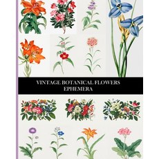 (영문도서) Vintage Botanical Flowers Ephemera: Decorative Paper for Collages Decoupage and Junk Journals Paperback, Blurb, English, 9798210172686