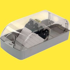 알파벳 인덱스 명함박스 550장 그레이 아크릴명함꽂이 명함홀더 명함통 명함보관케이스