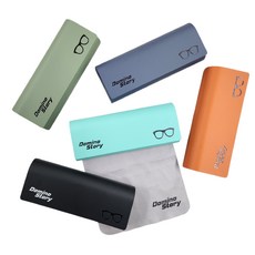 도미노스토리 하드 안경케이스 안경집 보관함 선글라스 초극세사 안경닦이 포함