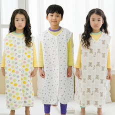 꾸미 국내산 초등 면누비 수면조끼 주니어수면조끼