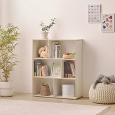 아이방 감성 교구 정리 수납 책장 3단 80cm P0000BRE, 그린