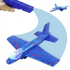 LED 라이트 글라이더 비행기 슈팅건 발사기 야간비행기 야외놀이소품, 15.5x6cm, 1세트, 랜덤