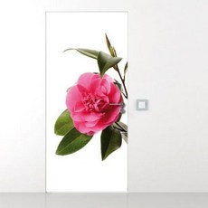 gb249-분홍빛동백꽃_현관문시트지, 단품