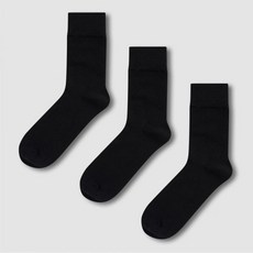 [JAJU] 자주 남 코튼 플레인 중목 양말 3족 2종택1