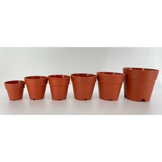 [텐플러스원] (10+1) 도기분 토분스타일 플라스틱 화분), 1개, 적색