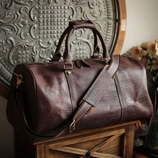 소가죽 톤 토트 휴대 수납공간 용 기내용 여행가방, 1개, C. 갈색의 거친 무늬 수납 공간