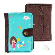 쏨숭 아동지갑 심플 2단 민트 주니어지갑