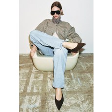 ZARA 퍼 레더 웨지 뮬 - 브라운 2261/710/700