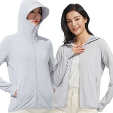 햇빛차단 래쉬가드 라이트그레이 L 후드 페이스커버dav54PIF