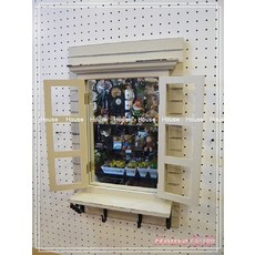 House傢飾 洗白窗檯造型掛鏡/掛勾