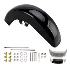 適用於 Harley Davidson Touring Electra Glide Ultra Limited 2014-2024 黑色鋼製前擋泥板 零件, 1個, Smoke