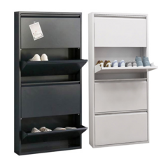 얇은 신발장 트로네스 비사 스텔 좁은 현관 헴네스 슬림 전실수납장 사무실 틈새 이케아, 01. 3단, 화이트