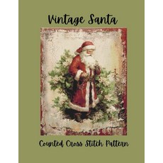 빈티지 산타: 카운트된 크로스 스티치 패턴 클래식한 아버지 크리스마스 홀리데이 디자인, 기본