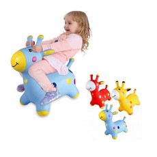 점핑놀이 점핑 장난감 사슴타기 말타기 유아 PVC 점핑말, 레드, 1개