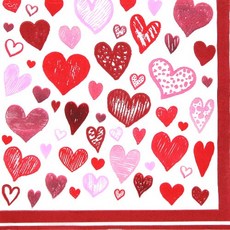 하트 냅킨 5장 K-16-003