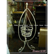 *︵House傢飾︵*復古洗白吊籃式花器/花盆/花架【現量款/新發售】