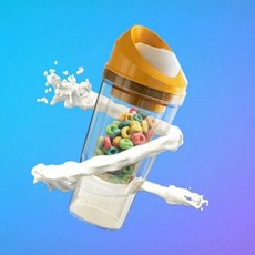 크런치컵 시 텀블러 컵 CRUNCHCUP 휴대용, B. 노랑 이중벽 우유 및 시 컵