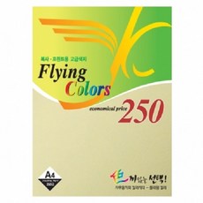 플라잉칼라 A4 250매 05번, 연노랑색