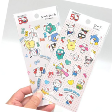 산리오 헬로키티 50주년 스티커 쿠로미 다꾸 폰꾸, 1_씰, 1_씰