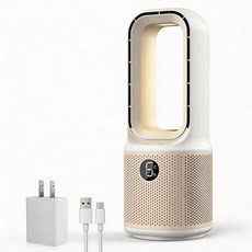 Let'me Small Desk Fan for Office 13x5 Inch Bladeless Fan with 5 Speeds 70deg Oscillation 3-Colo, Let'me Small Desk Fan for Offi