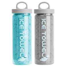 아킴 곰돌이 아쿠아 습식타월 대형 2종 + 보관케이스 2종 세트 85 x 33 cm, 1세트, 그린그레이